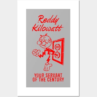 Reddy Kilowatt - Vintage Red Posters and Art